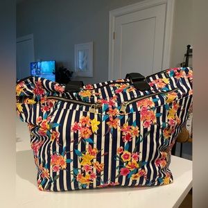 Striped Navy and White with Floral print Madden Girl Bag